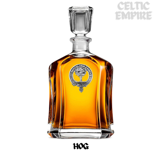 Hog(g) Family Clan Crest Badge Whiskey Decanter