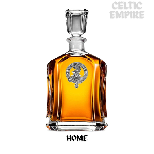 Home Family Clan Crest Badge Whiskey Decanter