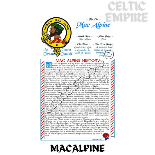 MacAlpine Scottish Family Clan History