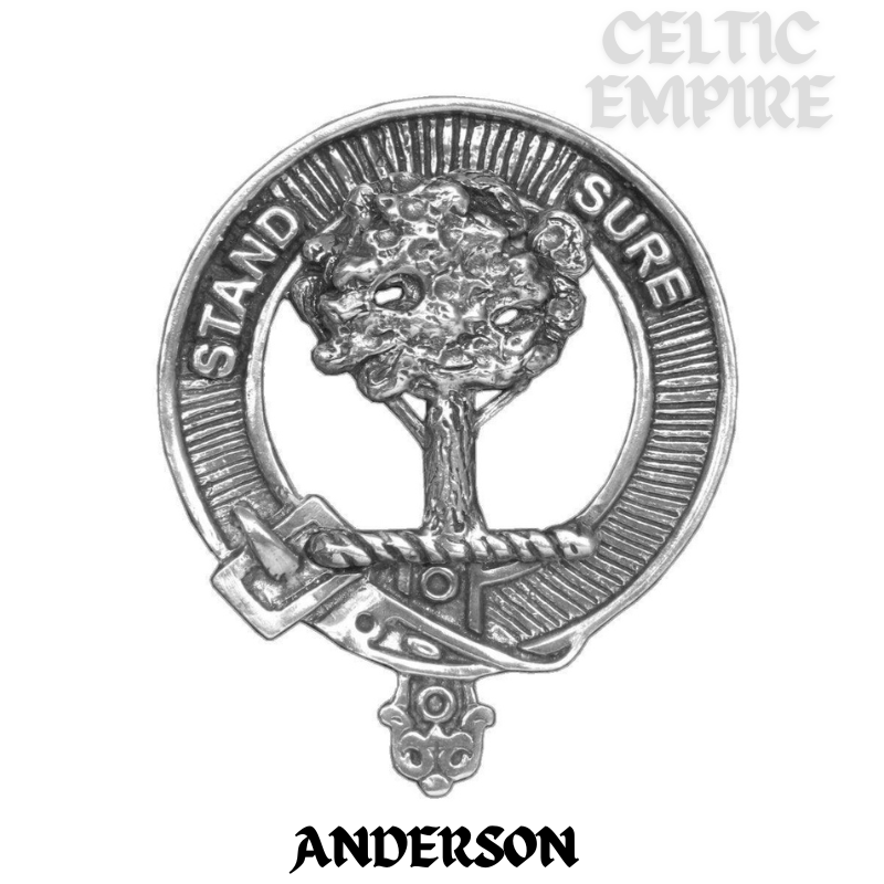 Anderson Family Clan Crest Scottish Cap Badge