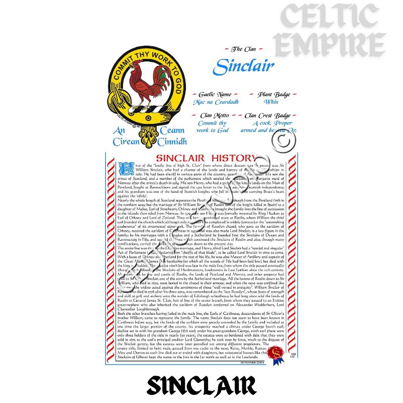 Sinclair Scottish Family Clan History
