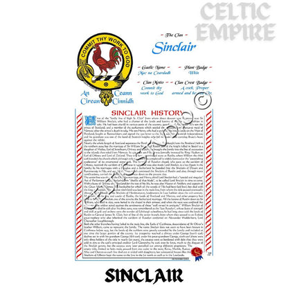 Sinclair Scottish Family Clan History