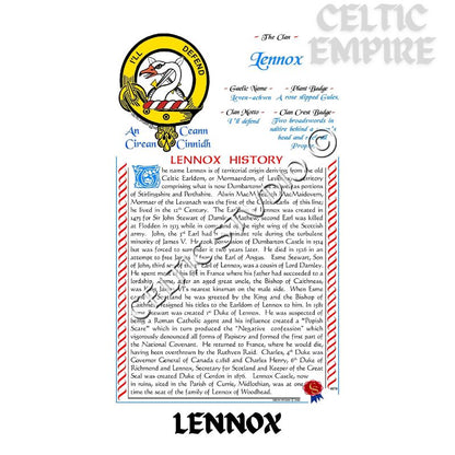 Lennox Scottish Family Clan History