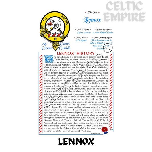 Lennox Scottish Family Clan History