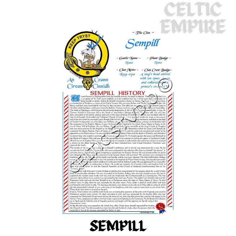 Sempill Scottish Family Clan History