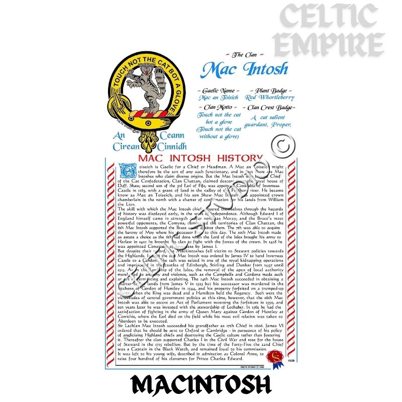 MacIntosh Scottish Family Clan History