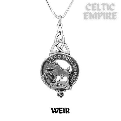 Weir Family Clan Crest Interlace Drop Pendant
