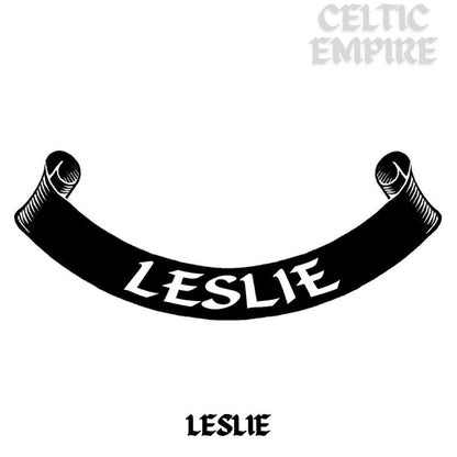 Leslie Family Clan Name Scroll - Sterling Silver