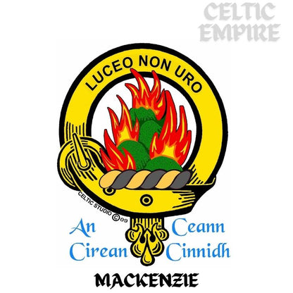 MacKenzie Family Clan Crest Scottish Pewter Cap Badge