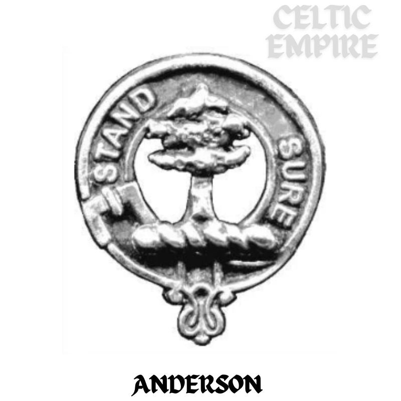Anderson Family Clan Crest Scottish Four Thistle Brooch