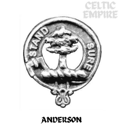 Anderson Family Clan Crest Scottish Four Thistle Brooch