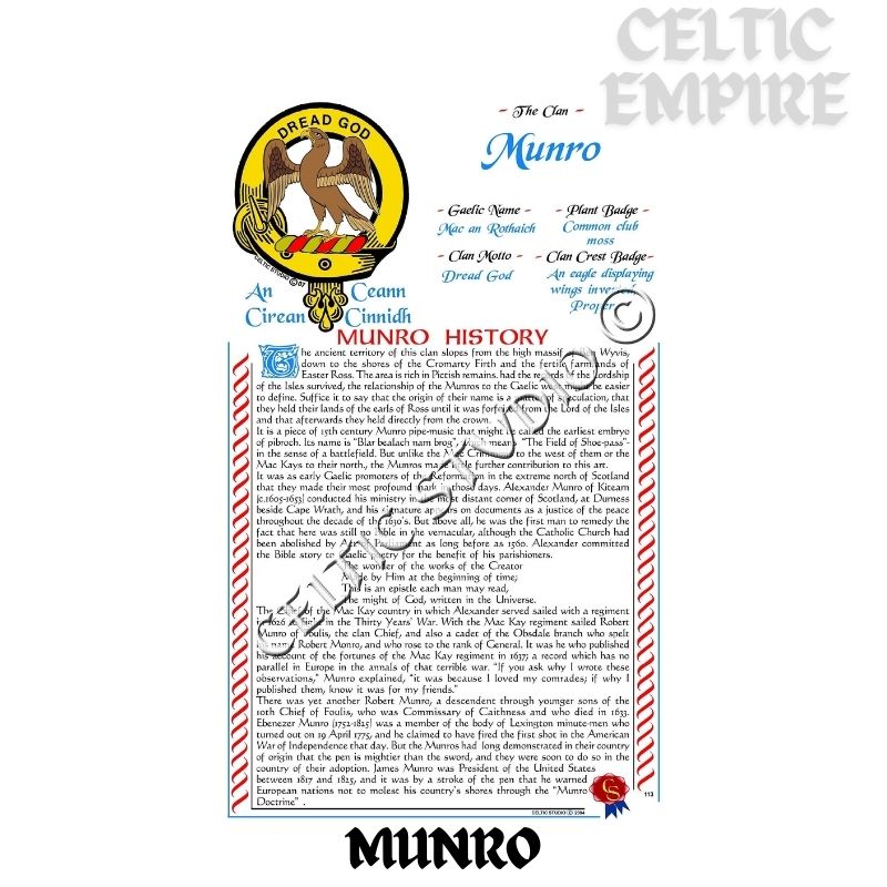 Munro Scottish Family Clan History