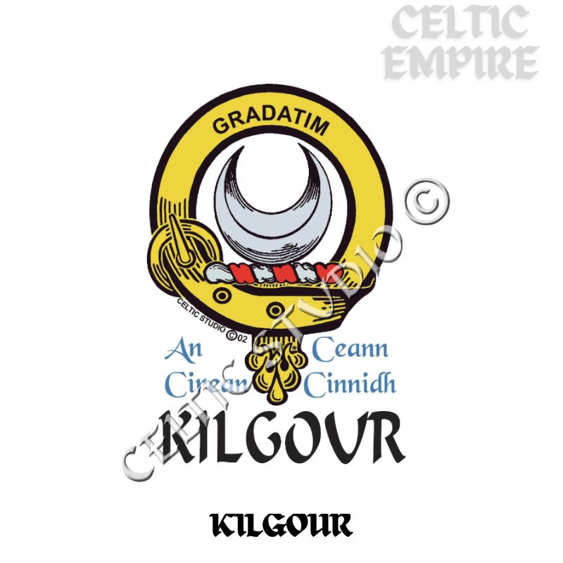 Kilgour Family Clan Crest Decal | Custom Scottish Heritage Car & Laptop Stickers