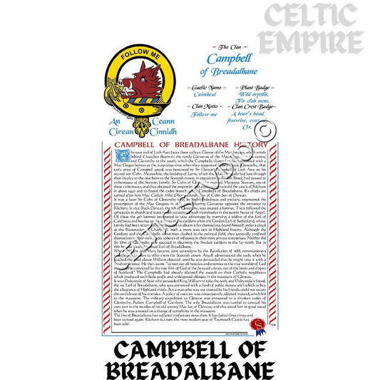 Campbell Breadalbane Scottish Family Clan History