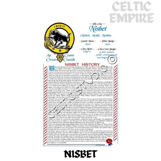Nisbet Scottish Family Clan History