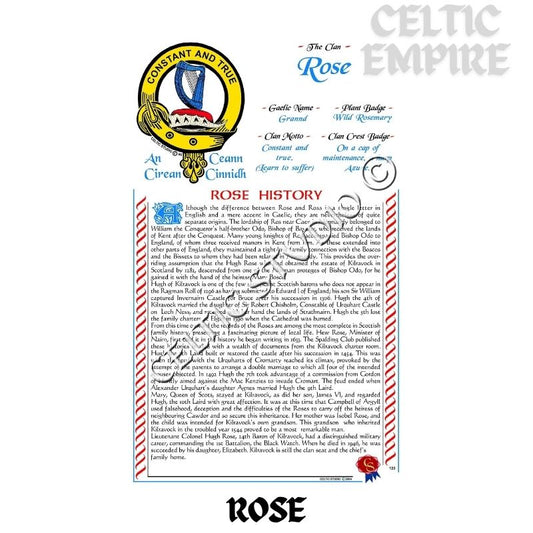 Rose Scottish Family Clan History