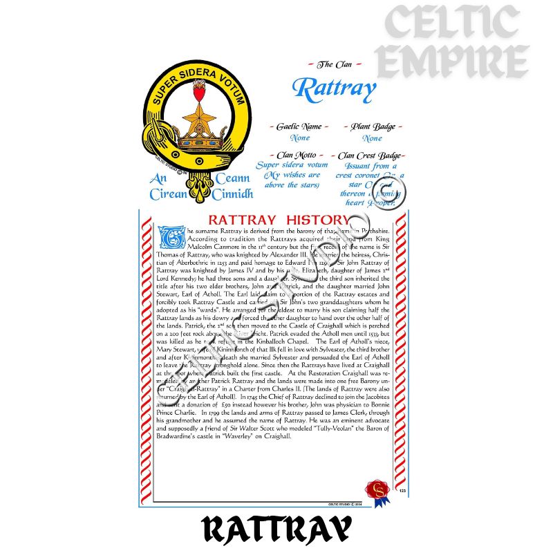 Rattray Scottish Family Clan History