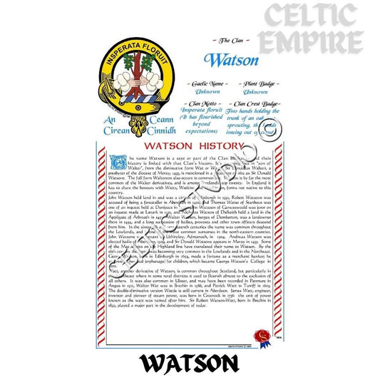 Watson Scottish Family Clan History