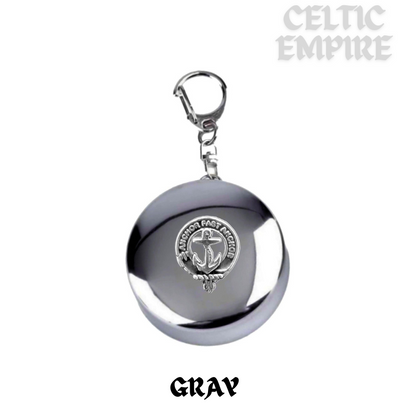 Gray Scottish Family Clan Crest Folding Cup Key Chain