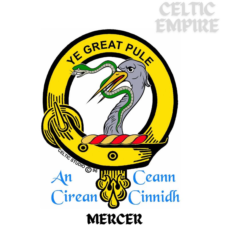 Mercer Family Clan Crest Scottish Cap Badge Sterling Silver