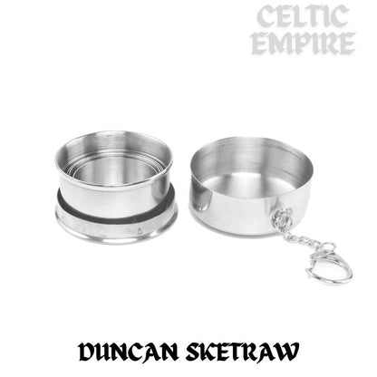 Duncan Sketraw Scottish Family Clan Crest Folding Cup Key Chain