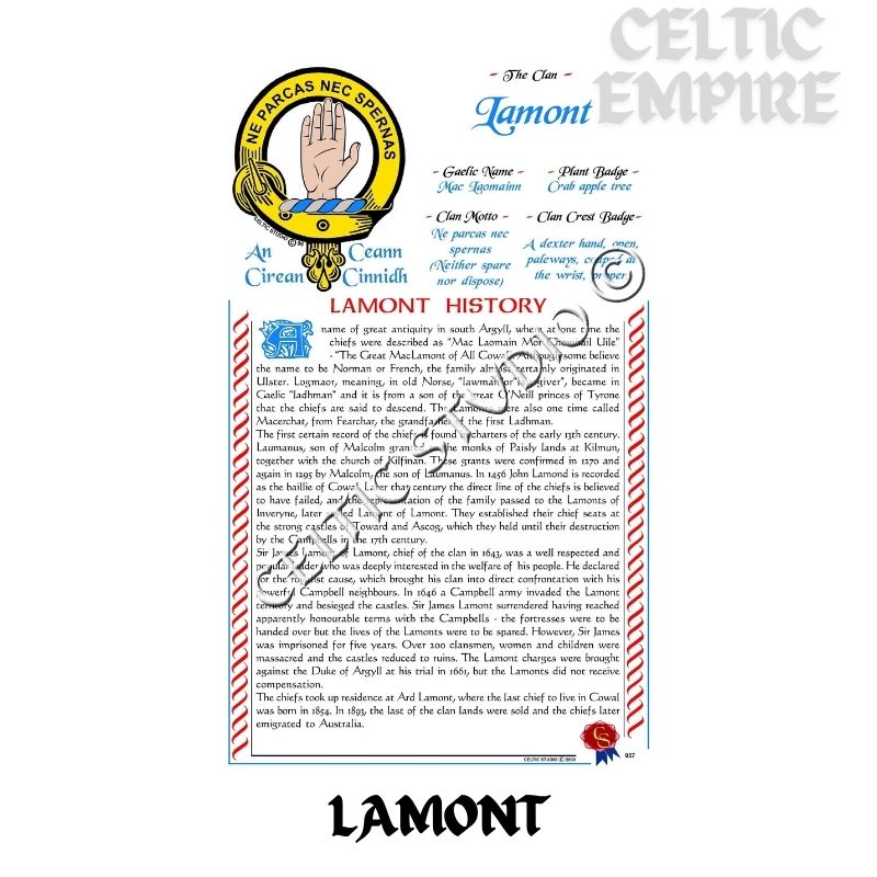 Lamont Scottish Family Clan History