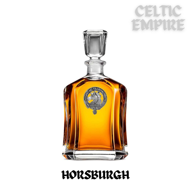 Horsburgh Family Clan Crest Badge Whiskey Decanter