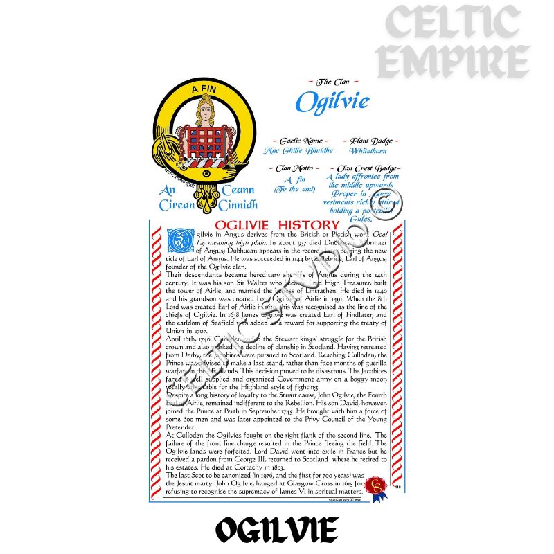 Ogilvie Scottish Family Clan History