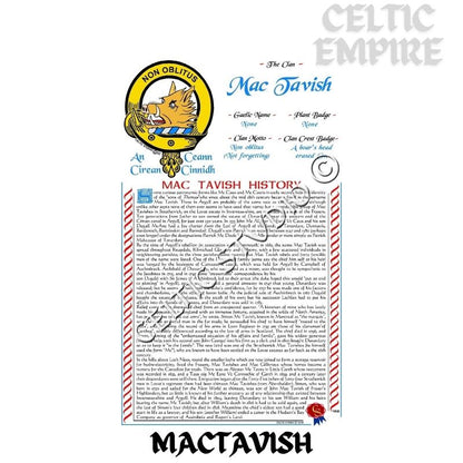 MacTavish Scottish Family Clan History