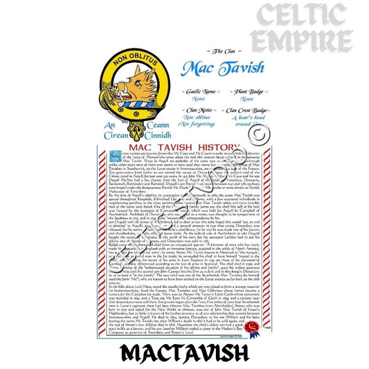 MacTavish Scottish Family Clan History