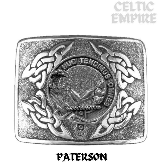 Paterson Family Clan Crest Interlace Kilt Belt Buckle