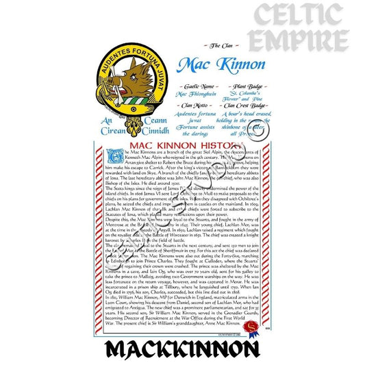 MacKinnon Scottish Family Clan History