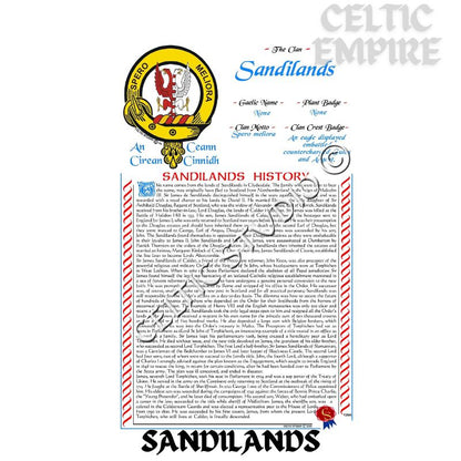 Sandilands Scottish Family Clan History