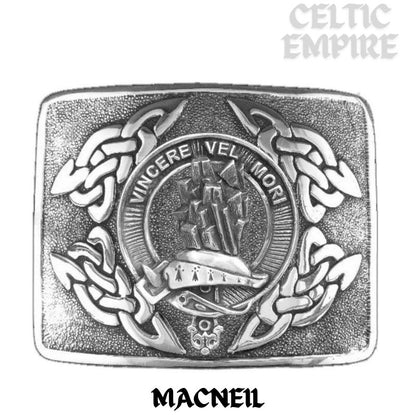 MacNeill Barra Family Clan Crest Interlace Kilt Belt Buckle