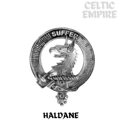 Haldane Family Clan Crest Celtic Cross Pendant Scottish