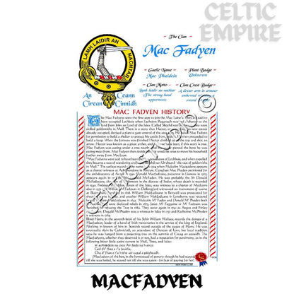 MacFadyen Scottish Family Clan History