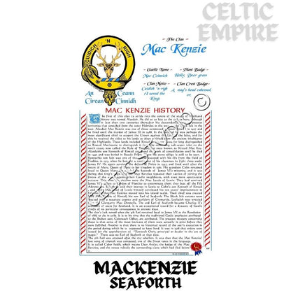 MacKenzie (Seaforth) Scottish Family Clan History