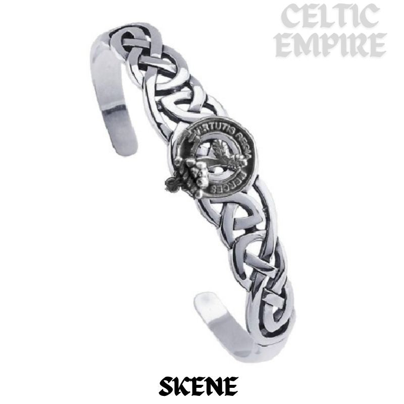 Skene Family Clan Crest Celtic Cuff Bracelet