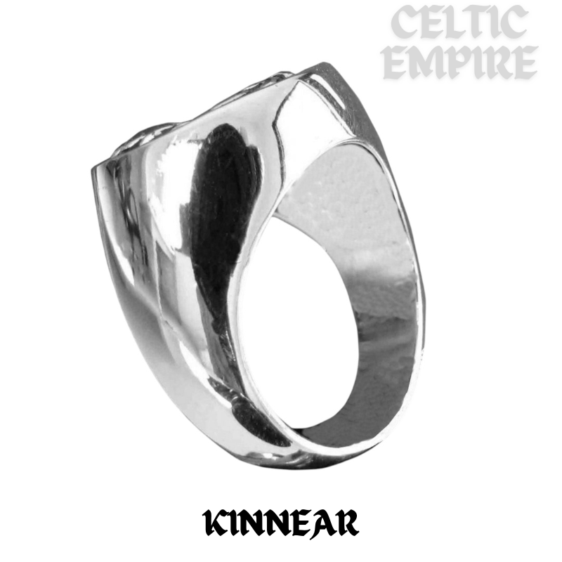 Kinnear Scottish Family Clan Crest Ring Sterling Silver and Karat Gold