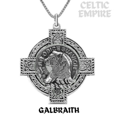 Galbraith Family Clan Crest Celtic Cross Pendant Scottish