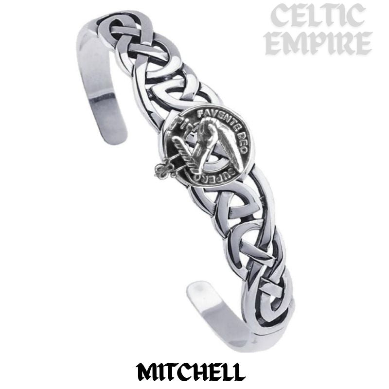 Mitchell Family Clan Crest Celtic Cuff Bracelet