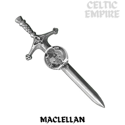 MacLellan Family Clan Crest Kilt Pin, Scottish Pin