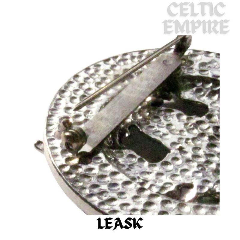 Leask Family Clan Crest Scottish Cap Badge