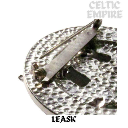 Leask Family Clan Crest Scottish Cap Badge