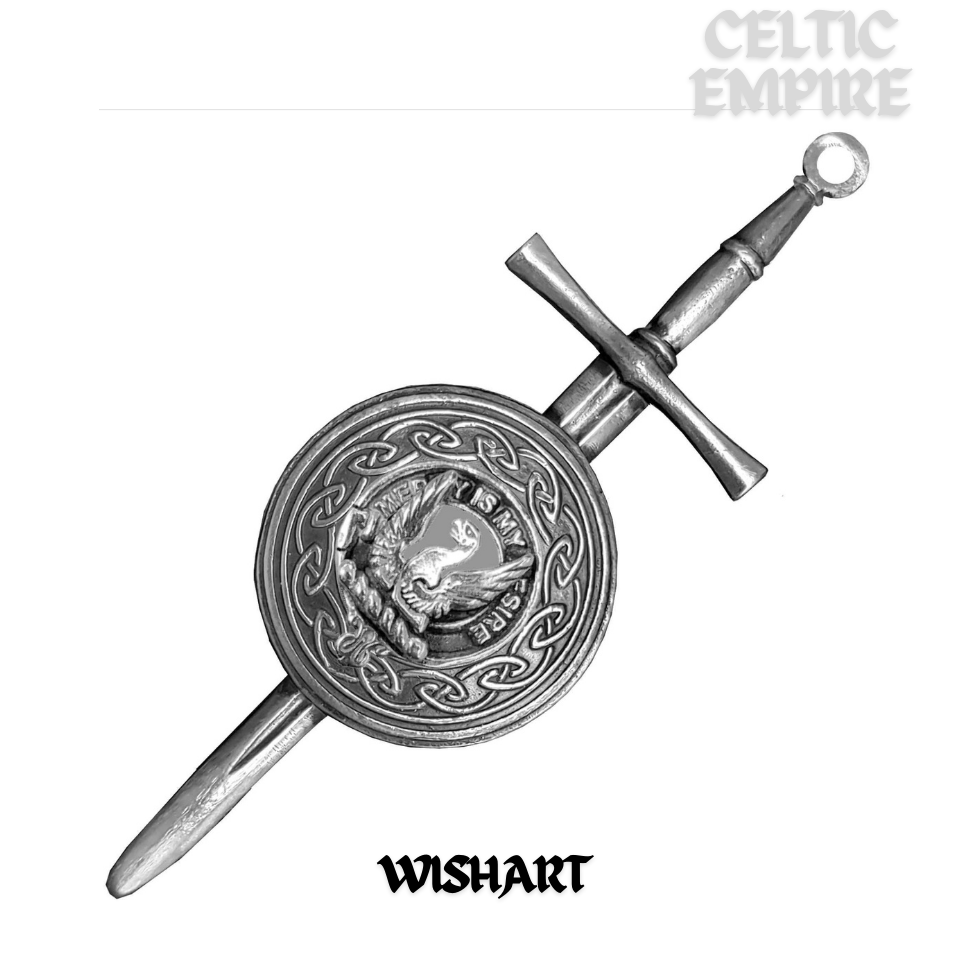 Wishart Scottish Family Clan Dirk Shield Kilt Pin