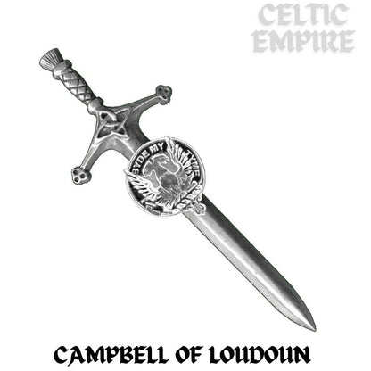 Campbell Loudoun Family Clan Crest Kilt Pin, Scottish Pin