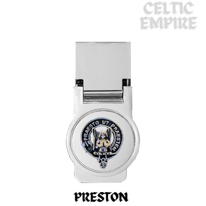 Preston Scottish Family Clan Crest Money Clip