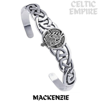 MacKenzie Family Clan Crest Celtic Cuff Bracelet