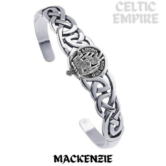 MacKenzie Family Clan Crest Celtic Cuff Bracelet