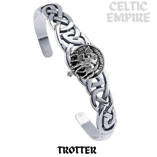 Trotter Family Clan Crest Celtic Cuff Bracelet